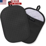 Heat Resistant Silicone Pot Holders W/ Innovative Pockets Safe Cooking New. Fixed Price $11.28.