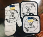 3 Items Kitchen Set 1 Keep Life Simple Oven Mitt & 2 Pot Holders. A+seller.. Fixed Price $9.99.