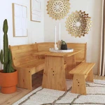 Kitchen Nook Solid Wood Corner Dining Breakfast Set Table Bench Chair Booth. Fixed Price $403.11.