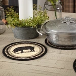 Trivet Sawyer Mill Charcoal Jute Farmhouse 8IN Pig Braid Table Decor Vhc Brands. Fixed Price $5.95.