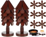 Yerliker Tree Coasters Set Of 12, Wooden Trivets For Hot Dishes, Stackable. Fixed Price $55.77.