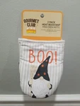 Gourmet Club Heat Resistant Mini Oven Mitts Gnome With Broom "boo!" (one Pair). Fixed Price $12.19.