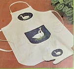 Creative Expressions Country Geese Apron And Oven Mitt Crewel Embroidery Kit. Fixed Price $8.42.