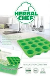 Herbal Chef Brand Silicone Muffin Brownie Tray + Top Smaller Portion 1/8TH Cup. Fixed Price $14.99.