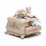 Cosmos Gifts Suberto Collection Ceramic Music Box Cat Bird Figure. Fixed Price $24.00.