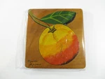 Rachel Allen Peach Pot Trivet Cork Bottom Heat Resistant Mini Jigsaw Wooden. Fixed Price $11.47.