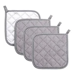 Joyhalo 4 Pot Holders For Kitchen,cotton Oven With Pack, Gray. Fixed Price $14.64.