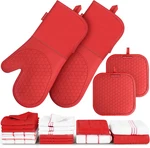 Silicone Oven Mitts Pot Holder KITCHEN-TOWELS100% Cotton Dish For. Fixed Price $48.98.