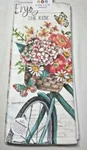 Kay Dee Kitchen Towels (2) Enjoy The Ride Bicycle Flower 18 X 28 Terry Lined Nwt. Fixed Price $14.99.