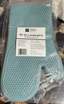 Town & Country Living Silicone Oven Mitt 2-PACK Set Teal SILK,7.5 X 13. Fixed Price $38.00.