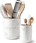 Utensil Holder For Kitchen Counter - 6.9"+5.3" Ceramic Se. Fixed Price $46.99.