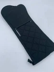 Crate & Barrel Black Silicone Grip Double Oven Mitt 313652. Fixed Price $19.99.