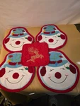 Cracker Barrel Snowman Christmas Pot Holders Set Of 5. Fixed Price $19.99.