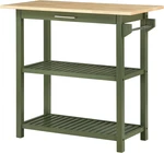 3-TIER Dark Green Kitchen Prep Island With Drawer & Serving Station. Fixed Price $254.99.