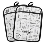 Retro Kitchen Pot Holders 2 Pack Set, Gifts For Cooking Lovers, Chef Fo.... Fixed Price $15.05.