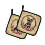 Caroline's Treasures Carolines Yorkshire Terrier And Flowers Pair Of. Fixed Price $35.59.