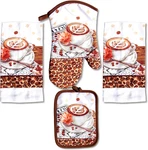 Lobyn Value Packs 4 Kitchen Linens Lightweight Decorative Towel Ove. Fixed Price $18.95.