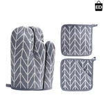 Eco-friendly Silicone Non-slip Oven Mitts & Potholders Set Grey 4-PIECE. Fixed Price $18.99.