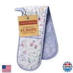 Maison D' Hermine Double Oven Mitts 100% Cotton 7"X35" Heat Res. Fixed Price $35.40.