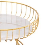 Fruit Tray Hollow Design High Foot Iron Marblel Decorative Practical Baking. Fixed Price $48.06.