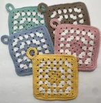 5PC Handmade Crocheted Granny Square Pattern 100% Cotton Pot Holders New 997. Fixed Price $70.00.