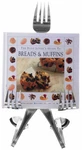 New Forked Up Art Stainless Cookbook Stand & Recipe Holder Spoons. Fixed Price $59.99.