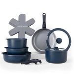 Country Kitchen Cookware Set With Removable Handle, Oven & Rv Safe Pots Pans. Fixed Price $117.80.
