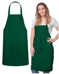 Chef Bib Apron (no Pockets) Green - 6/PACK New. Fixed Price $18.00.