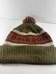 Patagonia Beanie Powder Town Park Stripe Olive Green/ Red. Fixed Price $17.99.