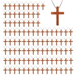 50PCS Cross Necklace Bulk Set, Natural Wooden Pendant With Cord Fo.... Fixed Price $40.34.