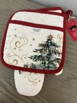 New Williams Sonoma Twas The Night Christmas Set Of 2 Oven Mitt & Potholder Nwt. Fixed Price $39.00.