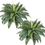 Artificial Ferns For Outdoors Set Of 2 Bouquets 30" Diam Large Fake Pot.... Fixed Price $36.30.