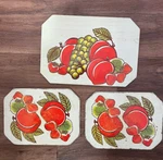 Vintage Pro-tex Aluminum Set Of 3 Strawberry Kitchen Pot Holder Trivet. Fixed Price $8.00.