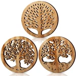 Beeveer 3 Pcs Life Tree Wooden Trivets For Hot Dishes 8 Light Color. Fixed Price $25.35.