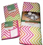 Pink Zigzag Design Kitchen Linen 4 Pc Gift Set Dry Mat, Towel & Dish Cloths New. Fixed Price $12.99.