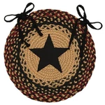 Set Of 4 Braided Blackberry Star Chair Pad W/ties Tan Jute 15 Inch Home Decor. Fixed Price $48.95.