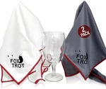 Polishing Cloths 2 Pack Large Microfiber White & Gray For Wine Glasses, Stemware. Fixed Price $15.99.