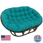 Blazing Needles Solid Outdoor Spun Polyester Double Papasan Cushion 65 X 48. Fixed Price $204.72.