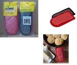 Lodge Hot Handle Pot-holders, Insulated, Red & Black / (2 Covers) -- #2HH2 New. Fixed Price $9.59.