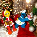 Christmas Sesame Street Ornament Set 13 Pc W/ Box Jim Henson 1993 Ctw. Fixed Price $125.00.
