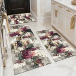 Abstract Design Kitchen Rug Set 3 Pieces, Non-slip And Easy To Clean. Fixed Price $39.99.
