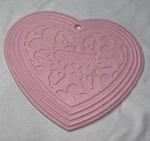 Le Creuset Pink Heart Silicone Trivet Pot Holder Hot Pad. Fixed Price $39.99.