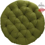 Avocado Round Papasan Cushion - Modern Indoor Pillow With Zipper Closure, 44". Fixed Price $133.94.