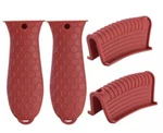 4 Pcs Silicone Hot Handle Cover Assist Pan Holder For Cast Iron Skillets Tra. Fixed Price $7.99.
