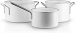 Eva Trio White Line 3-PIECE Non-stick Pot Set Perfect For Everyday Cooking. Fixed Price $266.99.