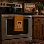 Park Designs Bear Tracks Woodland Cabin Applique Dish Kitchen Towel. Fixed Price $9.99.