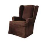 Sure Fit Soft Suede T-cushion Wing Chair One Piece Slipcover Relaxed Poly.... Fixed Price $39.06.
