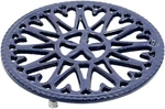 Blue Sunbursttrivet Woodstove Tabletop Cast Iron Trivet, 7" Diameter. Fixed Price $35.94.