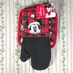 Nwt Disney Mickey Mouse Christmas Oversized Oven Mitt & Pot Holder Beige Red. Fixed Price $8.00.