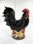 Vintage Cracker Barrel Susan Winget Rooster Utensil Holder Read Paint Loss. Fixed Price $16.95.